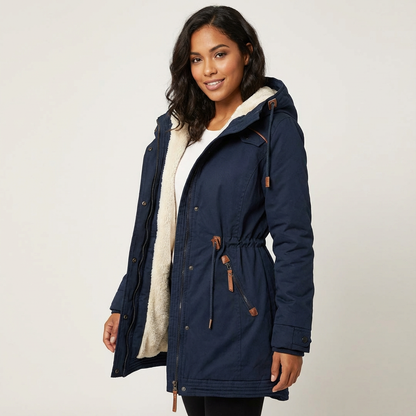 Dames Gevoerde Parka met Teddy Voering en Capuchon