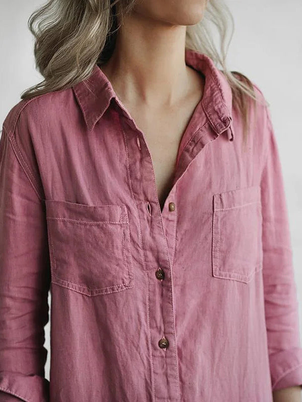 Dames Jumpsuit met Knopen en Lange Mouwen in Relaxed Fit