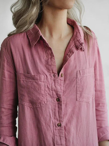 Dames Jumpsuit met Knopen en Lange Mouwen in Relaxed Fit