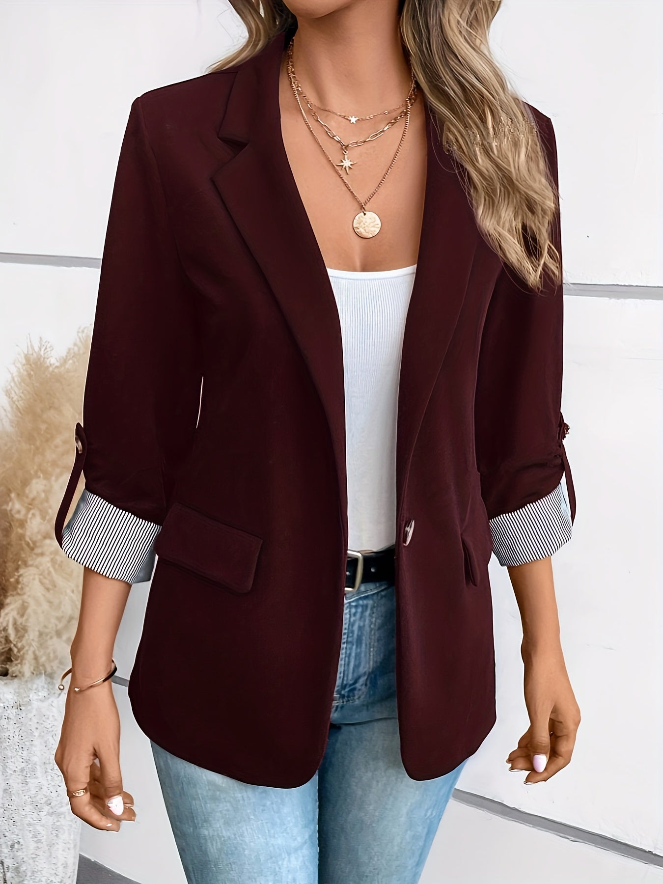 Dames Klassieke Blazer voor Werk met Tijdloos Ontwerp en Comfort