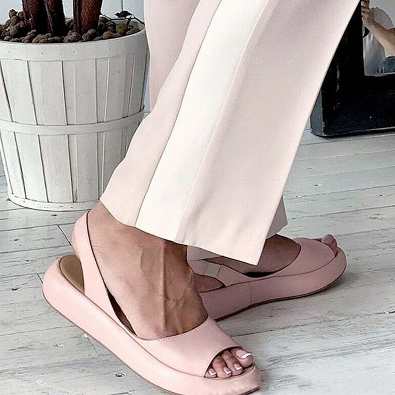 Dames Slingback Ballerina's met Open Neus voor Casual Wear