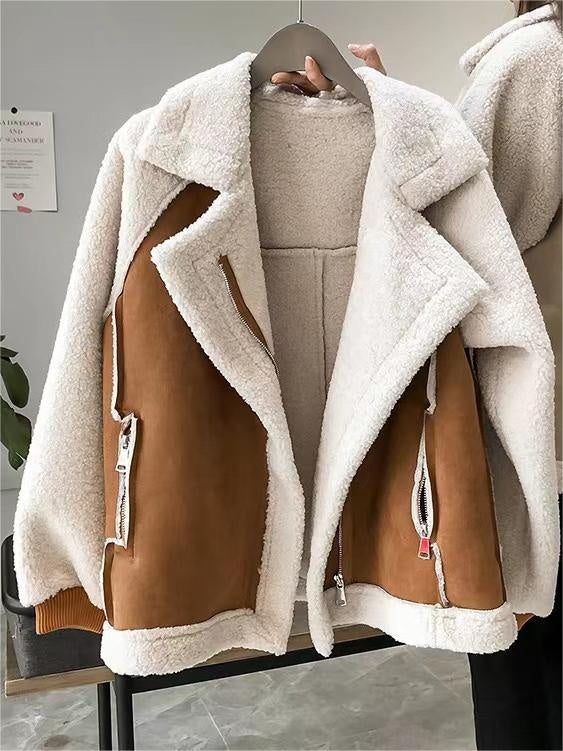 Dames Teddy Jas Met Suède Look En Zachte Voering