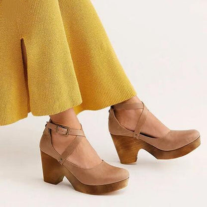 Dames Wedge Heel Sandalen met Gesloten Neus en Enkelbandje