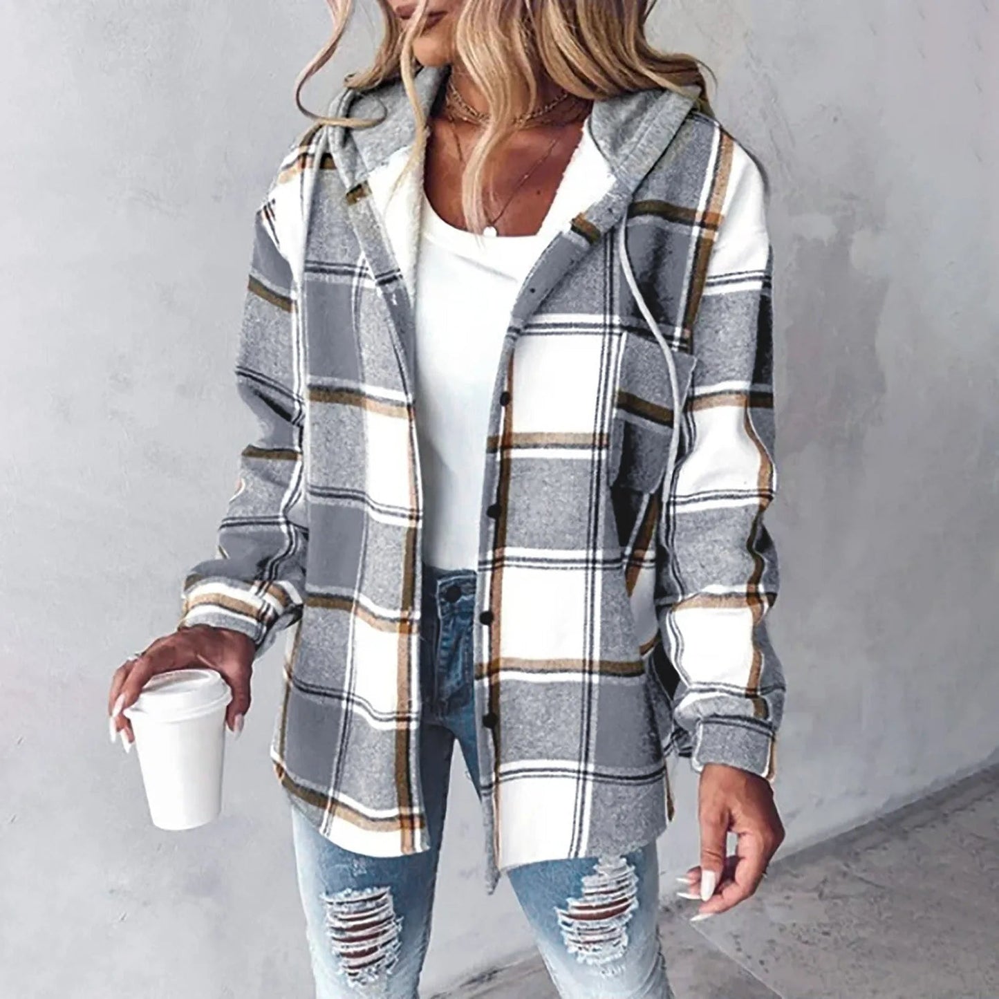 Dames Zomer Jas Vest Met Print en Capuchon voor Koele Avonden