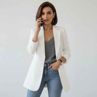Dames blazer met gestructureerde pasvorm
