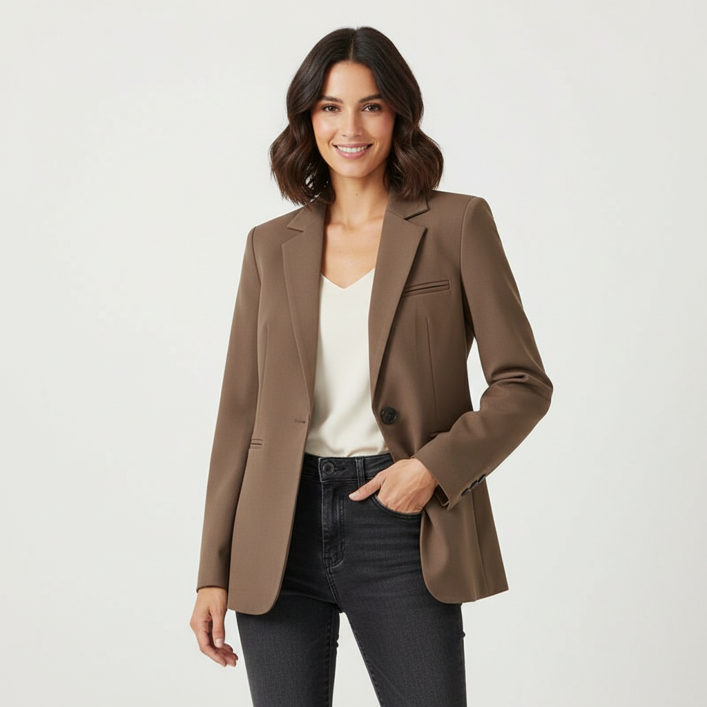 Dames blazer met getailleerde pasvorm – Neriza
