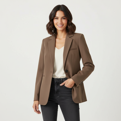 Dames blazer met getailleerde pasvorm – Neriza