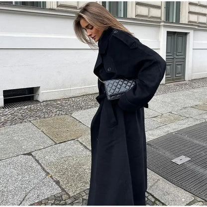 Dames double-breasted trenchcoat