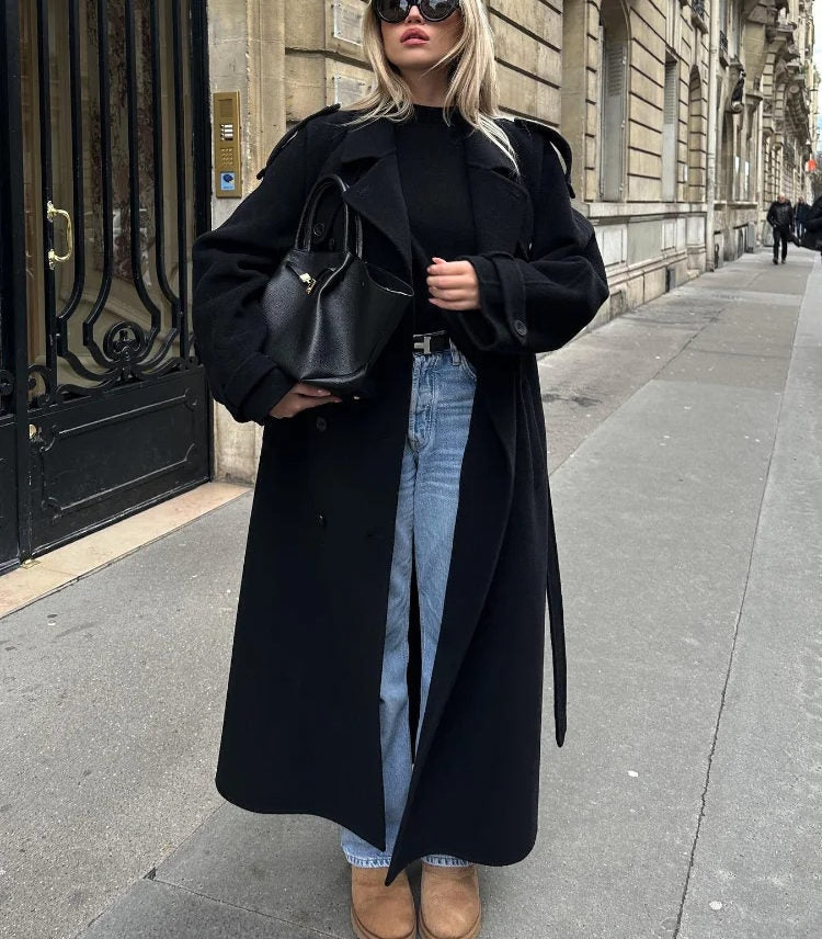 Dames double-breasted trenchcoat