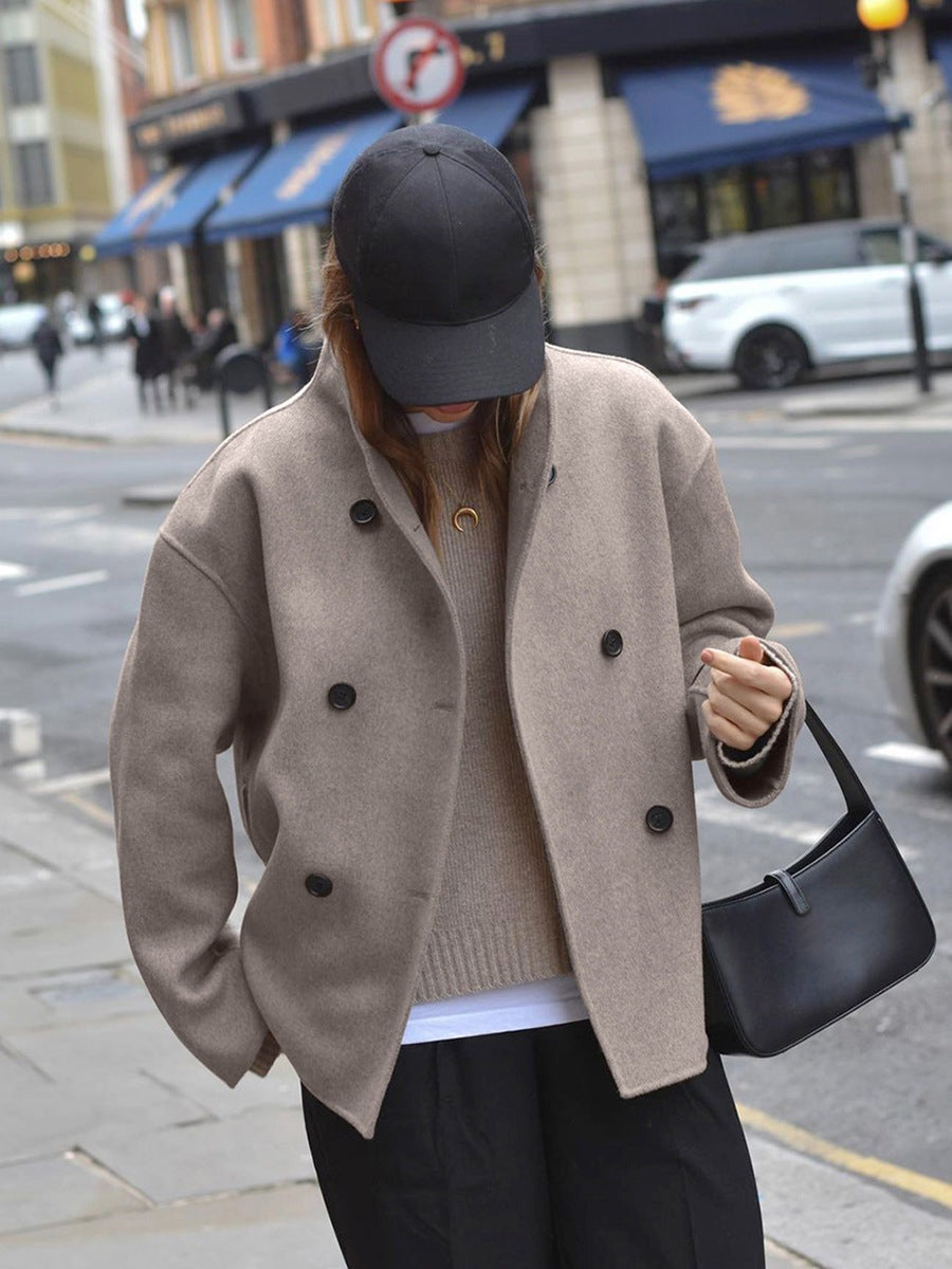 Dames double breasted pea coat