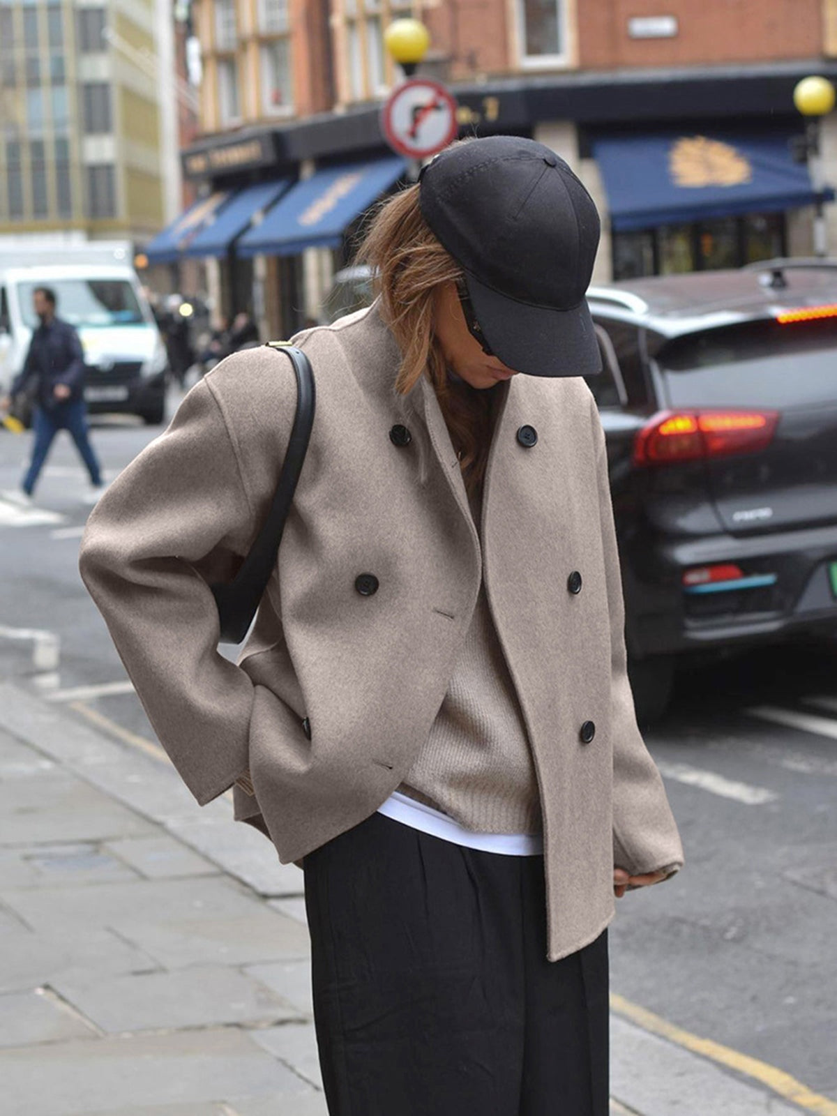 Dames double breasted pea coat
