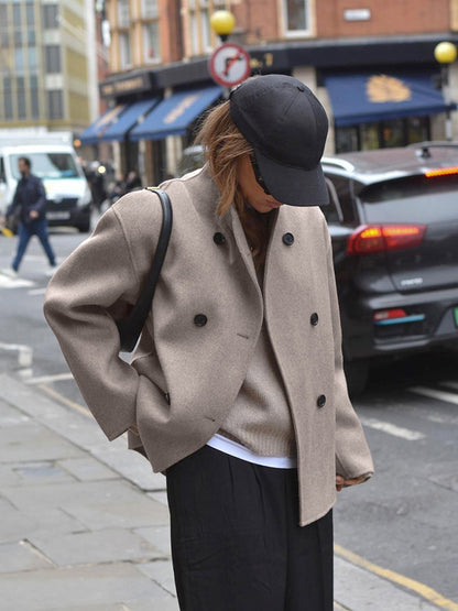 Dames double breasted pea coat
