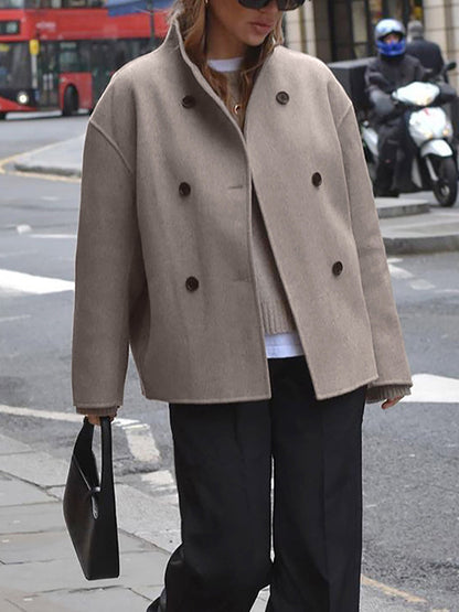 Dames double breasted pea coat