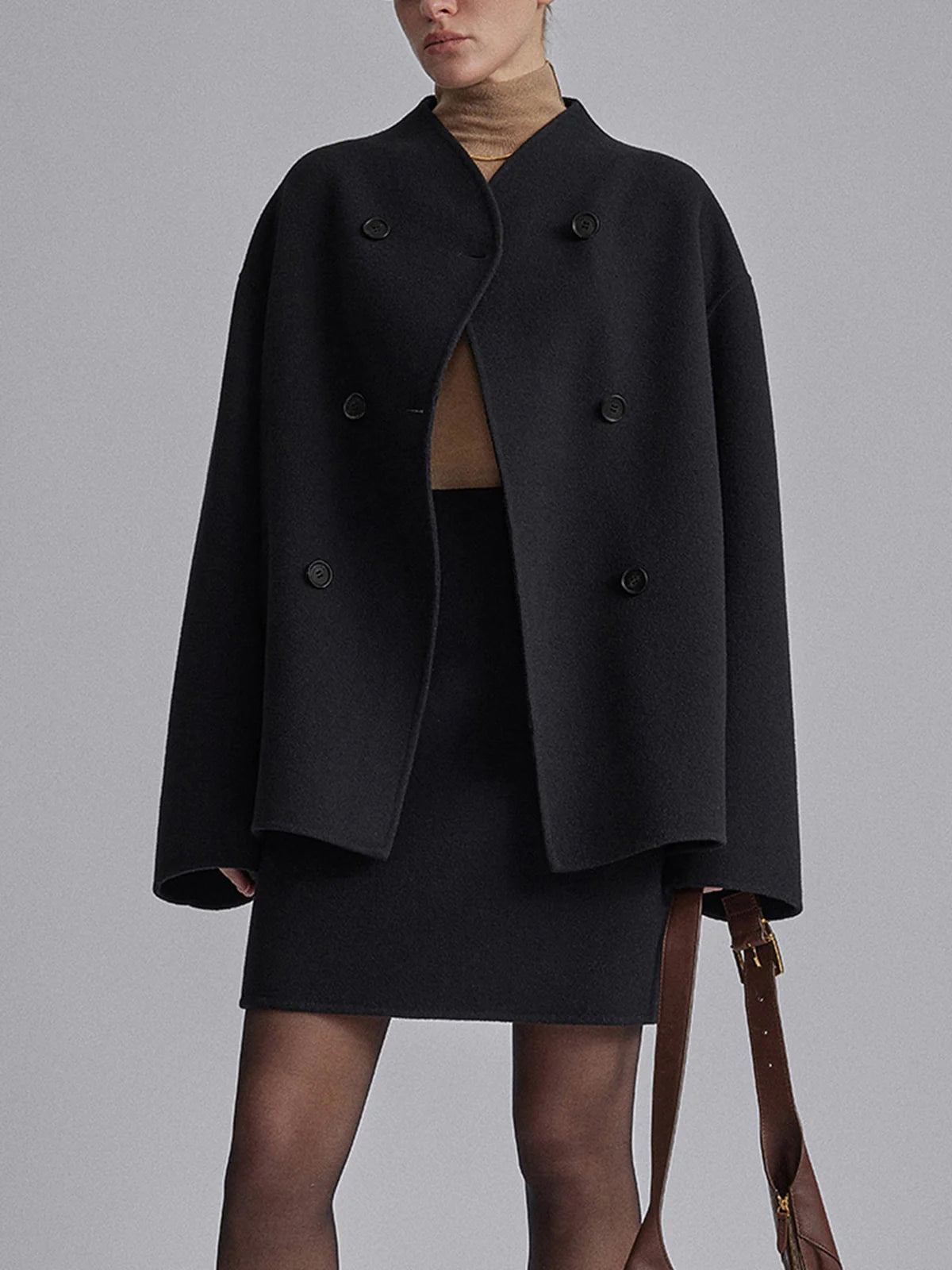 Dames double breasted pea coat