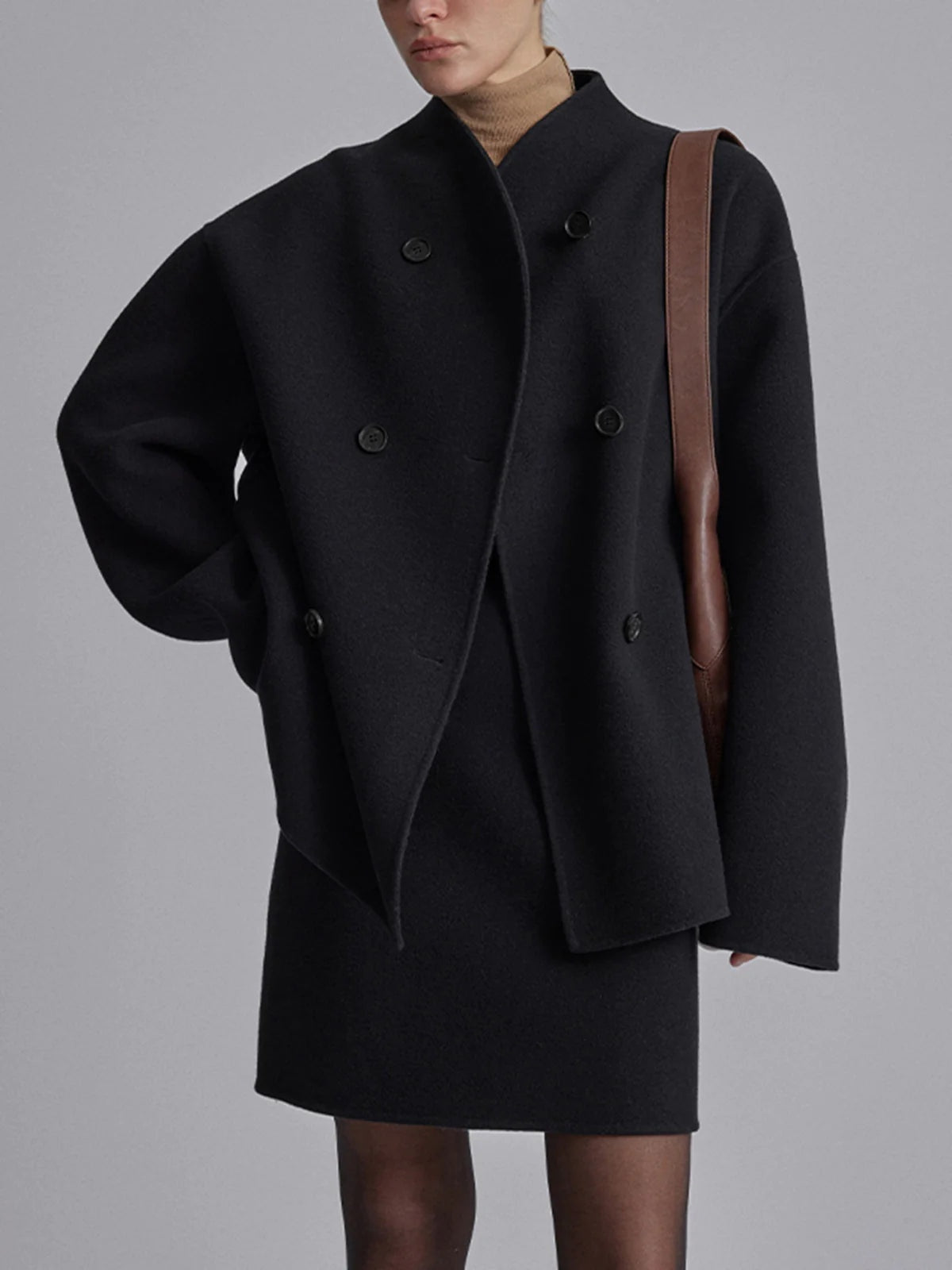Dames double breasted pea coat