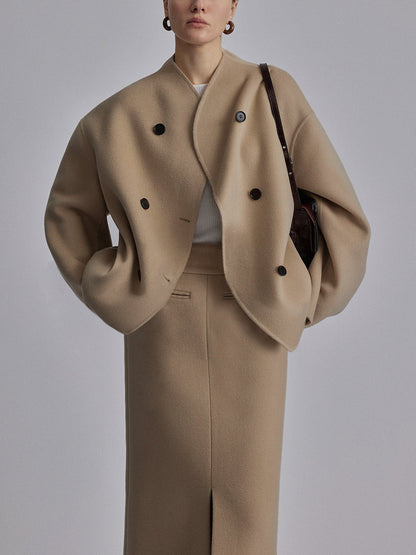 Dames double breasted pea coat