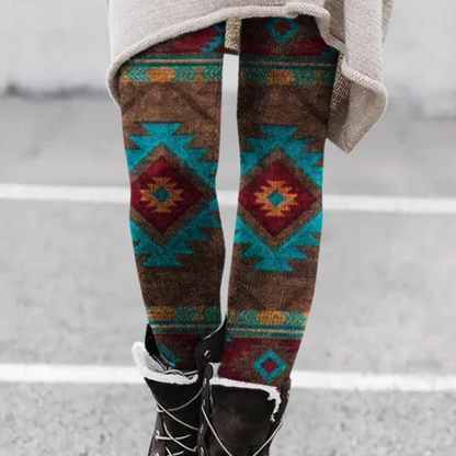 Dames legging met grafisch patroon