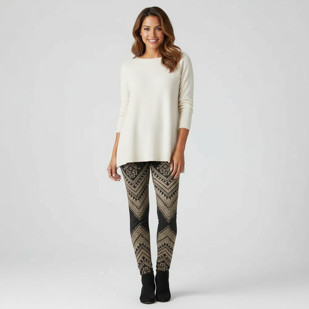 Dames legging met grafisch patroon