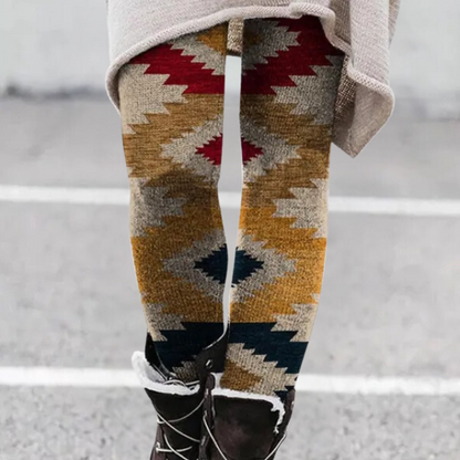 Dames legging met grafisch patroon