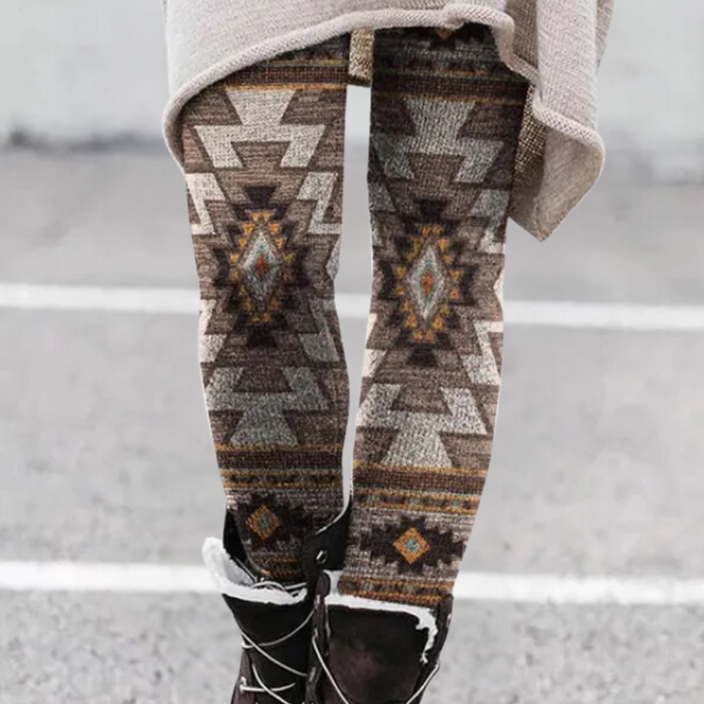 Dames legging met grafisch patroon