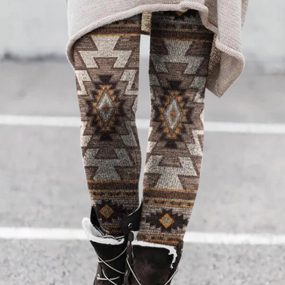 Dames legging met grafisch patroon