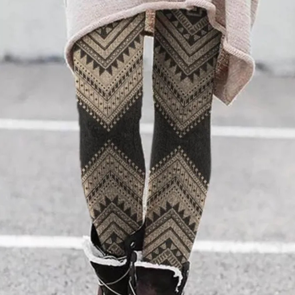 Dames legging met grafisch patroon
