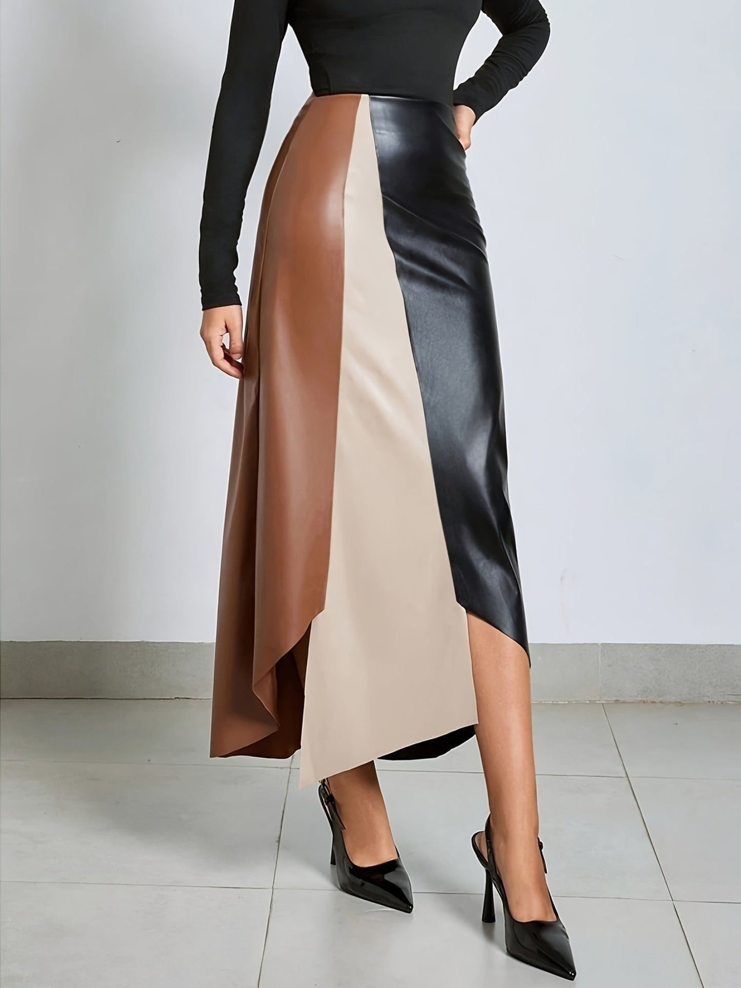 Dames rok met kleurcontrast – Alina
