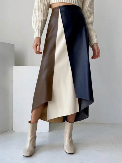 Dames rok met kleurcontrast – Alina