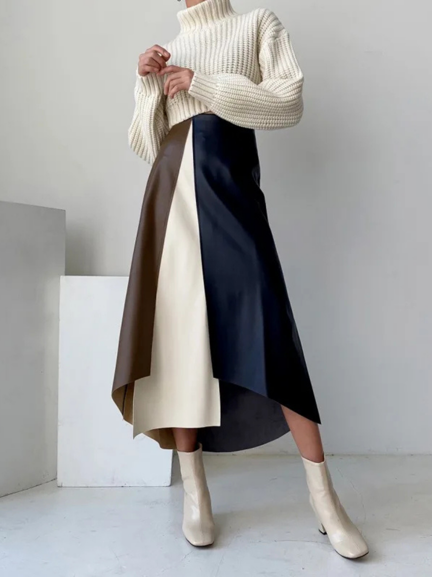 Dames rok met kleurcontrast – Alina