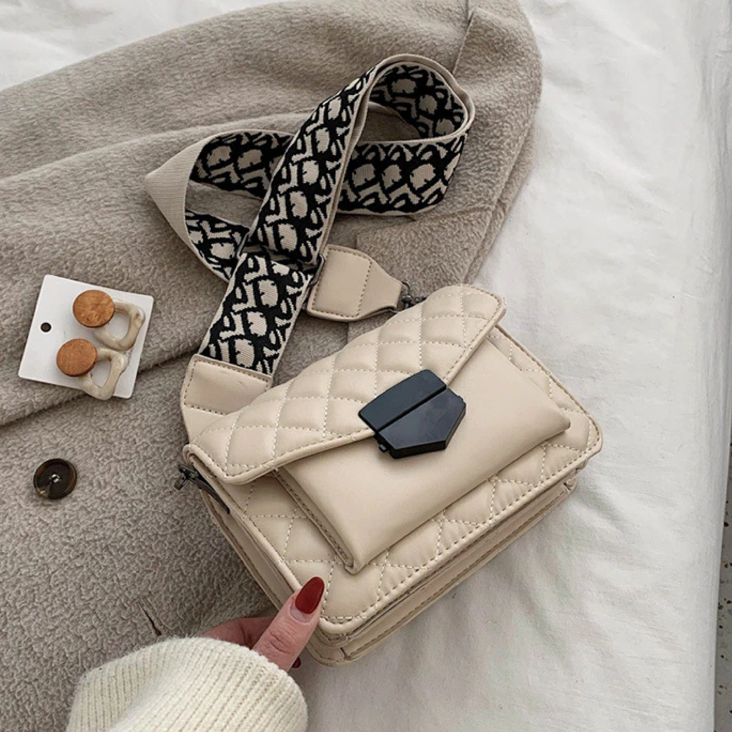 Demi™ Trendy Gevoerde Crossbody Tas