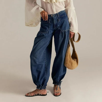 Denim harem jogger dames – Santi
