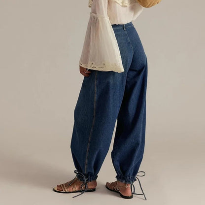 Denim harem jogger dames – Santi