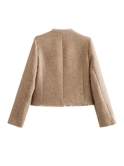 Elegant damesvest met knoopsluiting en zakken – Nilda
