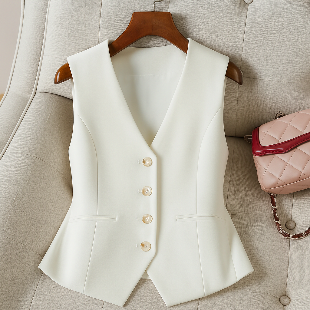 Elegant getailleerd dames gilet met knopen – Solène