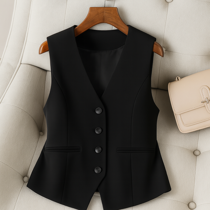Elegant getailleerd dames gilet met knopen – Solène