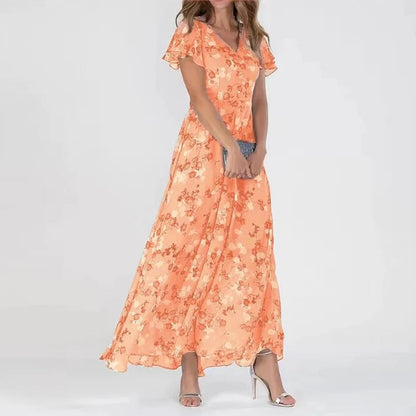 Elegante Midi Jurk Print voor Vrouwen van Viscose