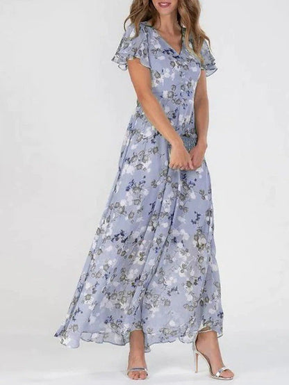 Elegante Midi Jurk Print voor Vrouwen van Viscose