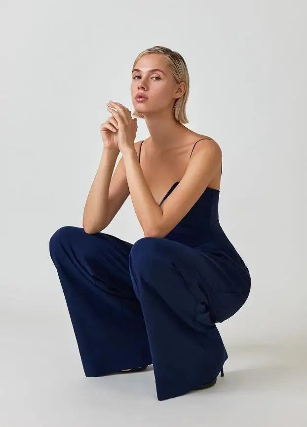 Elegante Mouwloze Jumpsuit voor Dames met Flatterende Snit