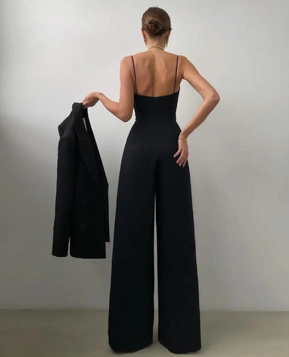 Elegante Mouwloze Jumpsuit voor Dames met Flatterende Snit