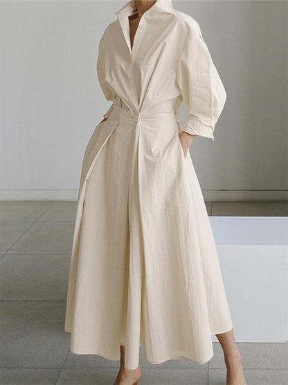 Elegante Vintage-Inspiratie Damesjurk van Lichtgewicht Stof