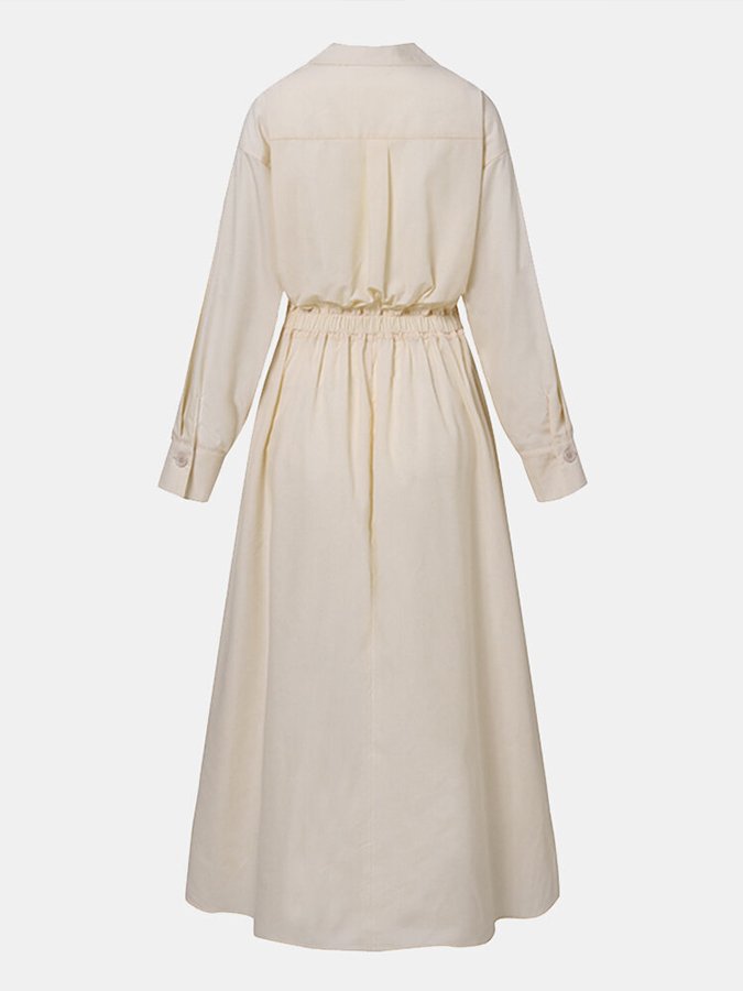 Elegante Vintage-Inspiratie Damesjurk van Lichtgewicht Stof