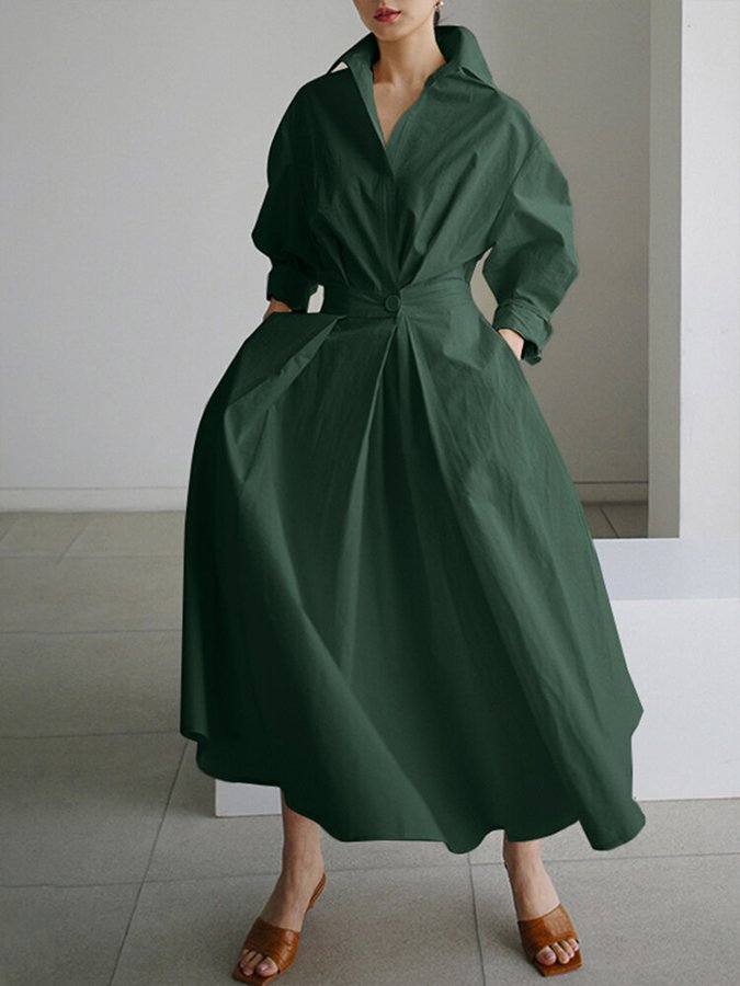 Elegante Vintage-Inspiratie Damesjurk van Lichtgewicht Stof