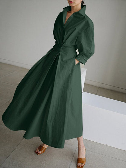 Elegante Vintage-Inspiratie Damesjurk van Lichtgewicht Stof