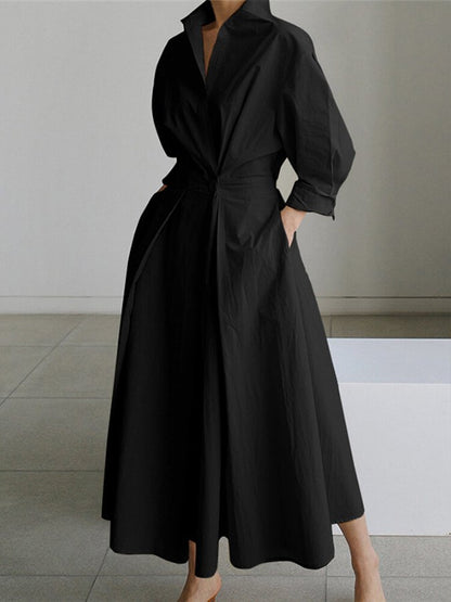 Elegante Vintage-Inspiratie Damesjurk van Lichtgewicht Stof