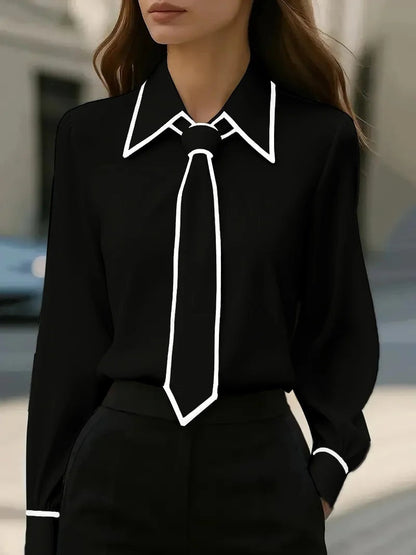 Elegante blouse met strikdetail – Camille