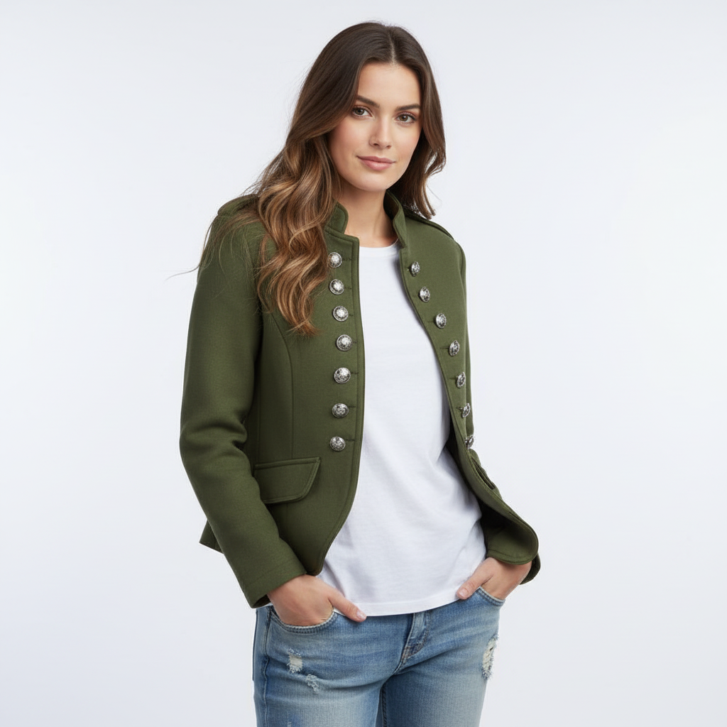Elegante dames blazer met decoratieve knopen
