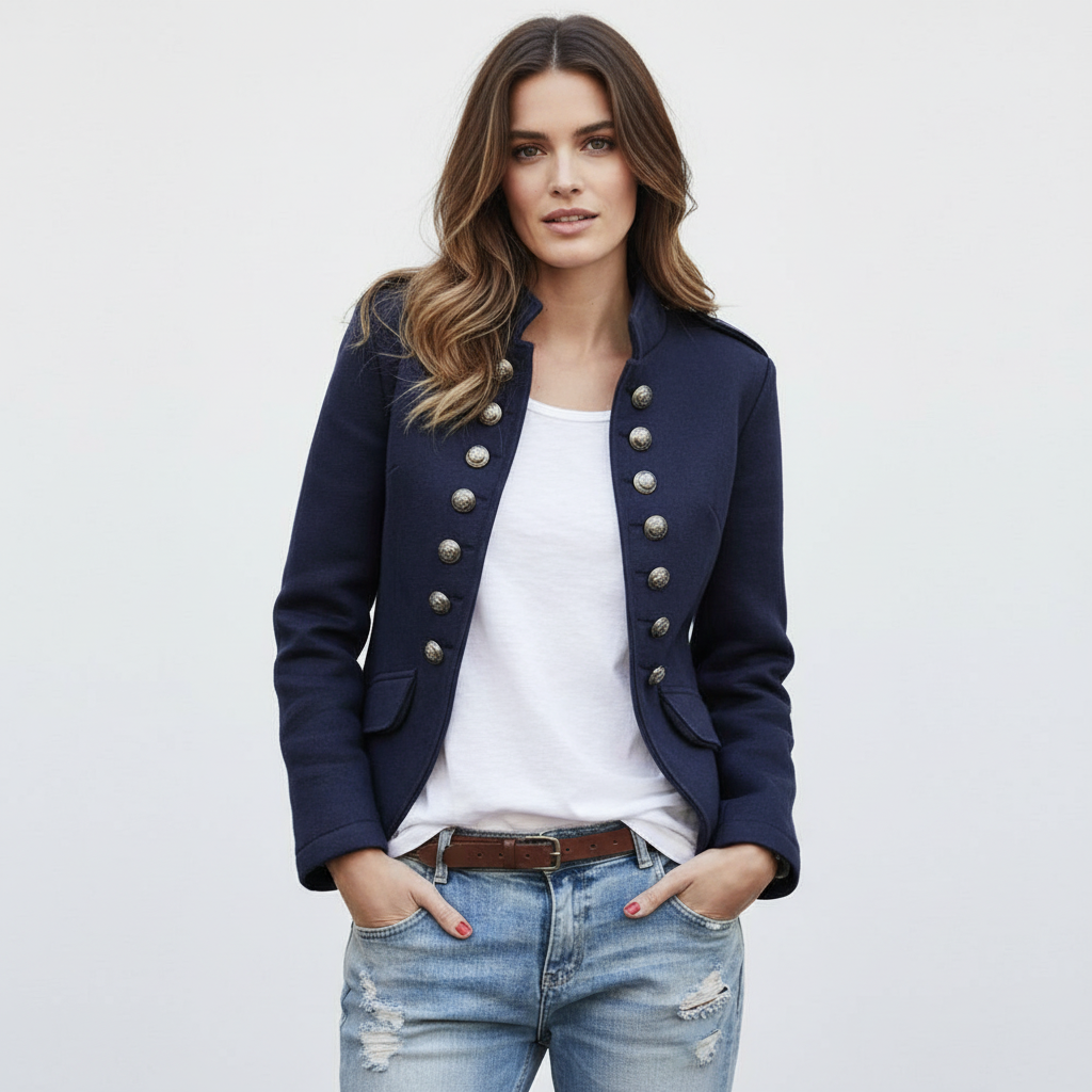 Elegante dames blazer met decoratieve knopen
