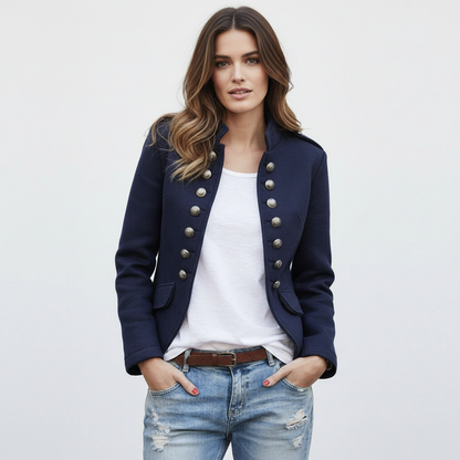 Elegante dames blazer met decoratieve knopen