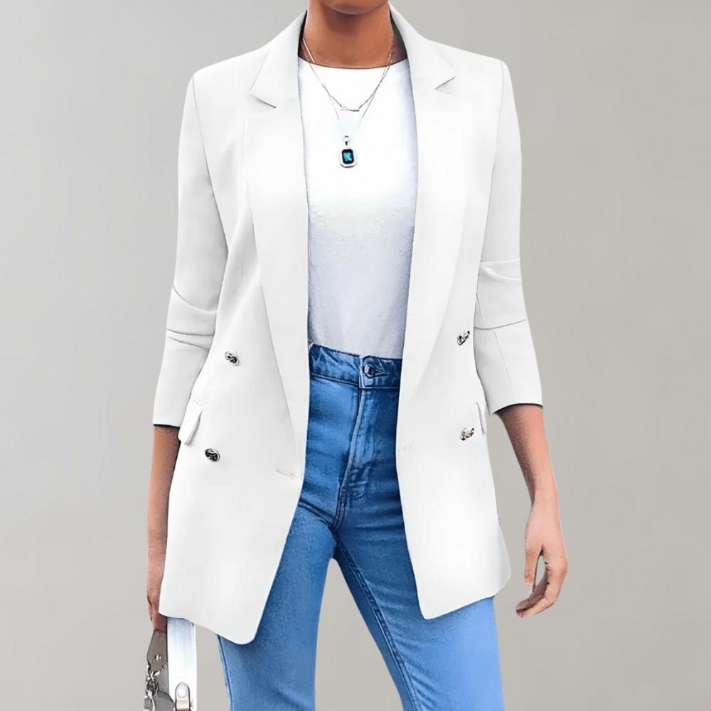 Elegante dames blazer met driekwart mouwen – Camille