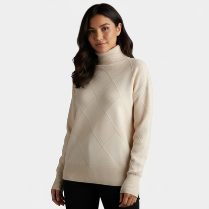 Elegante dames coltrui met ribstructuur - Alizée